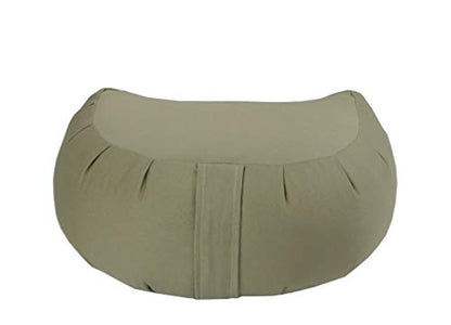 Kapok Crescent Zafu Meditation Cushion, Sand - color: Sand