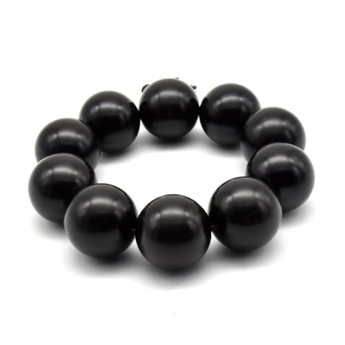 Zen Dear Unisex Natural Ebony Wood Buddhist Prayer Bead Necklace Bracelet Tibetan Prayer Mala Beaded Black - style: 25mm 10beads