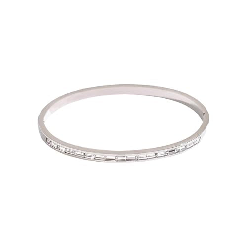 Elegant Minimalist Bangle Bracelet Adjustable Size Wristband Stainless Steel Jewelry Simple Everyday Wear Accessory - style: JDB201271 S