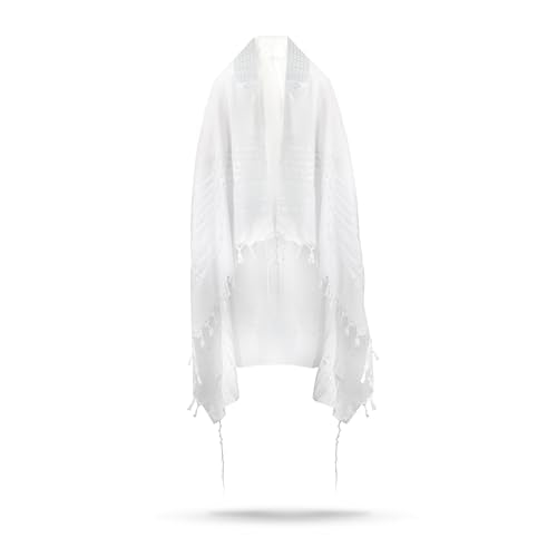 A supervised kosher Tallit Gadol Prayer Shawl from Israel,Wedding Model Diamond,Non-Slip.Wash and Iron easily.