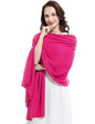 Soft Cashmere Blend Wrap Chic Scarf Stole for Women Wayfarer Travel Extra Large 87"x28" - color: Pop Red