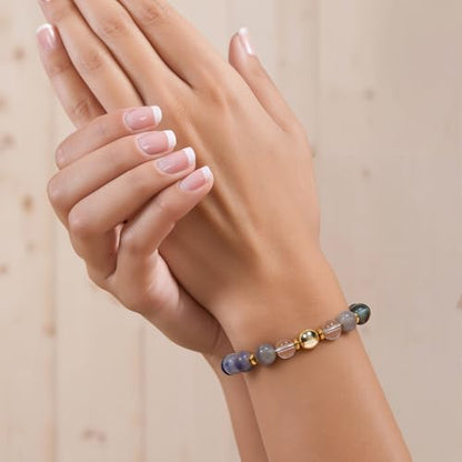 Natural Healing Crystal Bracelet for Wome Anxierty Protection Bracelet Good Luck Jewelry Gift