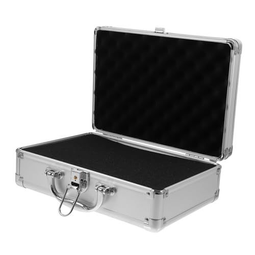 Housoutil Aluminum Alloy Hard Storage Briefcase Sponge Inserts Multi-purpose Tool Case for Cameras Instruments and Cosmetics Design for