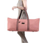 with Multi-Functional Storage Pockets Full-Zip Extra Large Yoga Mat Tote Bag Sports Gym Pilates Bag - color: Pink