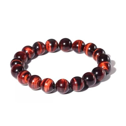 Single-pack of pure gemstone bracelets… - color: 10MM-Red-Tiger
