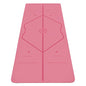 Liforme Travel Yoga mat – Patented Alignment System, Warrior-Like Grip, Non-Slip, Eco-Friendly, Ultra-Lightweight and Sweat Resistant, Made with Natural Rubber - color: Pink