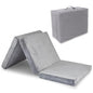 SINWEEK Tri Folding Mat Foam Topper 3.8" Thickness Floor Cot Mat, Guset mat with Removable&Machine Washable Cover and Lining, CertiPUR-US Certified 38 x 80 Inch - size: Twin XL (38 x 80 Inch), style: High Support Foam
