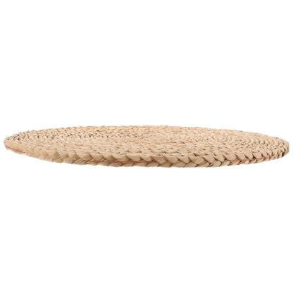 Woven Meditation Floor Cushion 20x20cm Deep Brown Straw Zafu Seat Pad Japanese Style Sitting Mat for Yoga Home Décor and Zen Practice