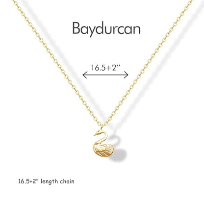 Golden Necklace for Women Virgin Mary Angel Butterfly Necklace Sister New Mom Friendship Necklace Birthday Christmas Gift - style: Swan