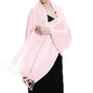 TZ Promise Women Pashmina Shawls and Wraps for Evening Dresses,Soft Large Long Scarf for Wedding,Bride Bridesmaid Gifts - color: Baby Pink