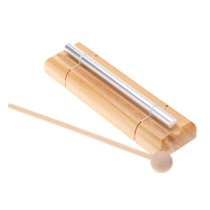 Mindfulness Hand Bell Chime with Mallet for Yoga and Eastern Energies Percussion Instrument Calming Down Classroom Reminder Bell Aluminum and Oak Material (Fesjoybo1wghn89x-I828)