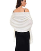 Pashmina Shawl and Wraps for Evening Dresses Resemble Cashmere Scarf for Women Wedding Winter Warm Shawls - color: Cream