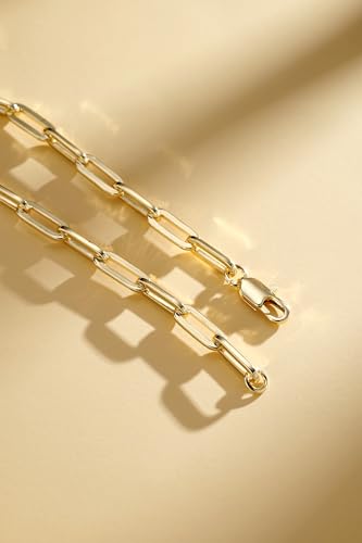 Bracelet for Women 14K Gold Plated Dainty Chain Simple Jewelry - style: Paperclip Chain