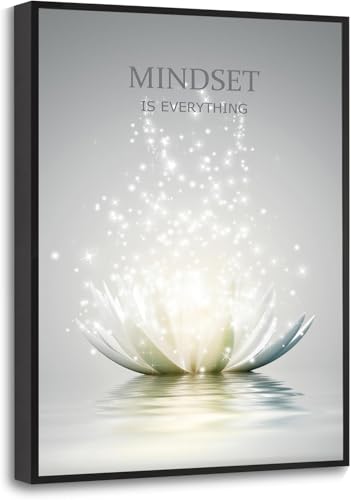 YTAPIFS Lotus Flower Wall Art Spiritual Meditation Poster Wall Decor Mindset Motivational Quotes Picture Modern Zen Prints Artwork for Office 12 x 16 in Unframe - color: Zen Lotus Poster, size: 12"L x 16"W