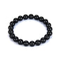 Adabele 1pc Natural Stretch Gemstone Bracelet 8mm (0.31") Bead 7" to 8.5 inch Healing Crystal Energy Quartz Chakra Jewelry Women Unisex Birthday Gift - color: Grade A Black Tourmaline, size: 7 inch