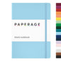 PAPERAGE Blank Journal Notebook, (Light Blue), 160 Pages, Medium 5.6 in x 8 in - 100 GSM Thick Paper – Hardcover Journaling Notebook for Work, School, Note Taking or Sketching - color: Light Blue, style: D. Blank