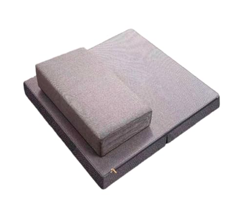 Large and Meditation Cushion,Square Handcrafted Meditation Mat,Portable Foldable Floor Cushion Outdoor Coconut Fibre Linen Yoga Cushion(Size:24x24inch,Color:Gray1) - color: Gray1, size: 24x24inch