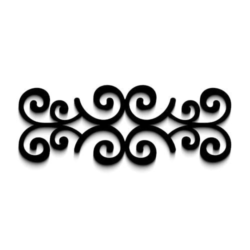 GlintHome Black Metal Wall Art for Living Room Abstract Modern Wall Sculpture Textured Artwork Minimalist Geometric wall Decor for Bedroom Bathroom Living Room Home - color: Black-16, size: Small