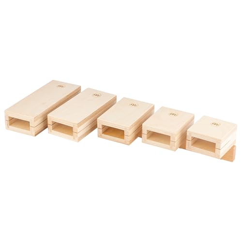 Meinl Percussion Wood Temple Blocks with Mount, Five Pitches from Low to High, 100% Baltic Birch, 2-Year Warranty (TMWTB)