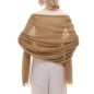 RIIQIICHY Scarf for Women Lightweight Solid Color Long Fashion Gauze Scarves Shawl Wrap - color: Camel