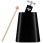 Eastrock 5 inch Metal Steel Cow Bells Noise Makers Hand Percussion Cowbell with Stick for Drum Set - size: 5''
