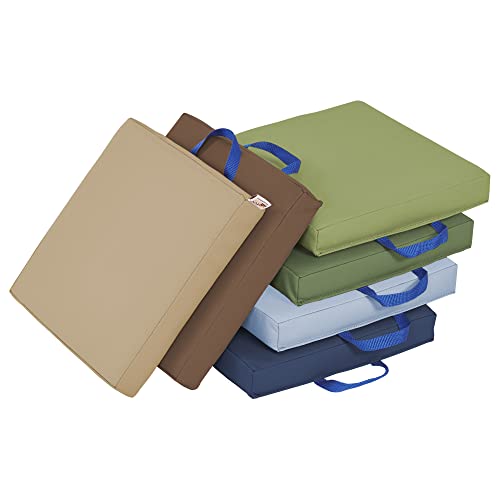 ECR4Kids SoftZone Floor Cushions, Square, Flexible Seating, Earthtone, 6-Piece - color: Earthtone