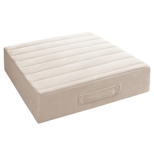 Codi Thick Replacement Couch Cushions, Upholstery Foam with Washable Covers for Sofa Cushion Chair Meditation - 24 × 24 × 5 Inch, High Density Foam, Ivory - color: Ivory, size: 24 Inch (Pack of 1)