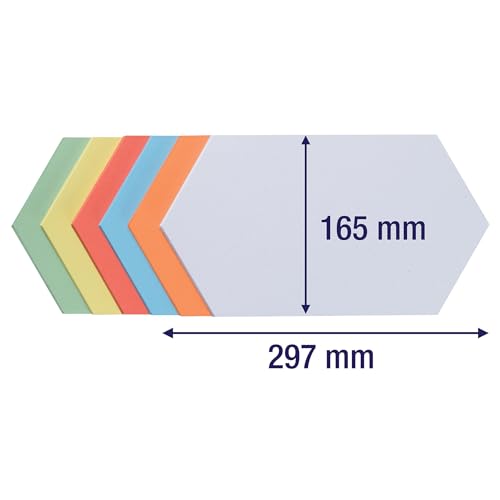 5 Star Assorted Prompt Cards Honeycomb 16.5 x 29.7 cm 130 g/m² Pack of 250 - size: 250 Stück