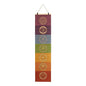 CosplayStudio Bamboo Scroll Yoga Symbol Wall Art Banner For Meditation 7 Chakra Mandala Yoga Painting | Wall Hanging Bamboo Curtain Decoration For Meditation Studio Room