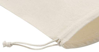 100 Percent Cotton Drawstring Bags, Reusable Quality with Double String, For Pantry Gifts Kitchen - Pack of 6 (Natural Beige, 9 x 12 Inch) - color: Natural Beige, size: 9 x 12 Inch
