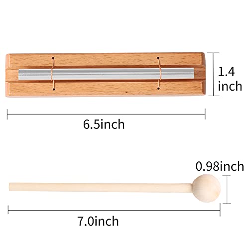Vilihkc Energy Chime Percussion Hand Bell Meditation Chimes Teacher Tools Reminder Tuned Energy Chimes Music Instrument with Mallet for Classroom Prayer Yoga Music Gift(1 Tone) - color: 1 TONE