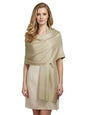 PASKMLNA Paisley Jacquard Pashmina Shawl Wrap Scarf Stole - color: Champagne