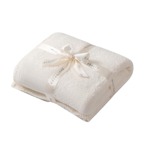 bearberry Super Soft Fluffy Throw Blanket Lightweight Cozy Warm Throw Blankets for Couch Bed Sofa All Season (Cream, 53”x71”) - color: Cream, size: Throw XL(53″x71″)