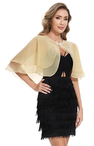 Women's Sheer Tencel Shawls and Wraps for Evening Dresses Soft Wedding Cape Lightweight Bridesmaid Scarves Cover Up - color: Yellow