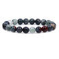 Amandastone Natural Gemstone 8mm Round Beads Stretch Bracelet 7 Inch - color: African Bloodstone