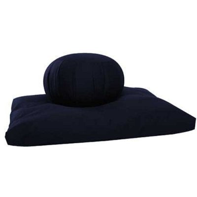 Kapok Zafu and Zabuton Meditation Cushion Set (2pc) - color: Black