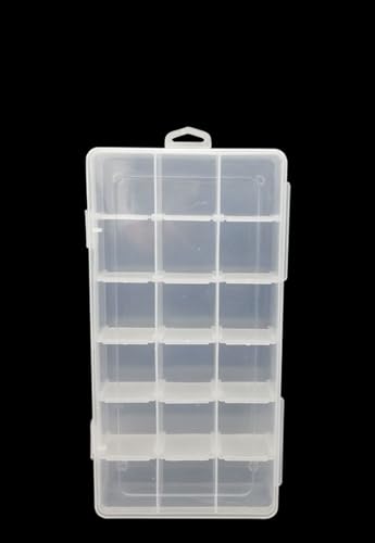 Kamay's Adjustable XL18 Compartment Slot Plastic Craft Storage Box Thick Hard Plastic Hobby Craft Storage Box Case With Snap Lock Ideal For Small Items - style: XL18 Compartment Slot