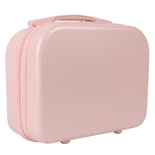 Portable Makeup Case 14inch Cosmetic Case Travel Toiletry Hand Luggage Carrying Case - color: PINK