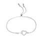 LeCalla 925 Sterling Silver Bracelets for Women | Italian Handmade Adjustable Sliding Bolo Bracelet Jewelry | Lightweight Adjustable Silver Chain Bracelet for Women | Hypoallergenic Jewelry Gifts - style: Infinity Heart