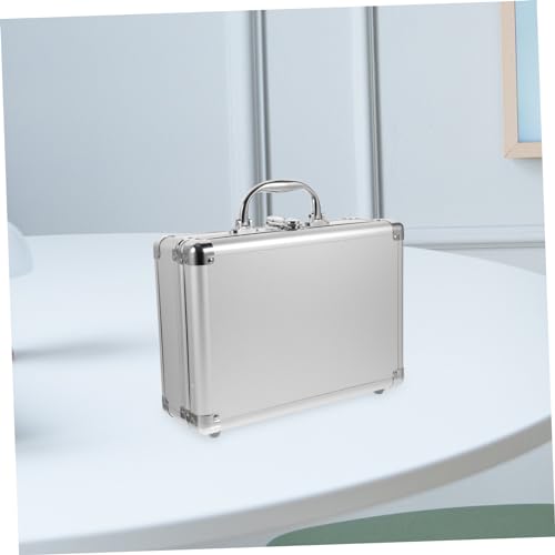 Housoutil Aluminum Alloy Hard Storage Briefcase Sponge Inserts Multi-purpose Tool Case for Cameras Instruments and Cosmetics Design for