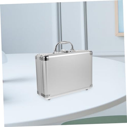 Housoutil Aluminum Alloy Hard Storage Briefcase Sponge Inserts Multi-purpose Tool Case for Cameras Instruments and Cosmetics Design for
