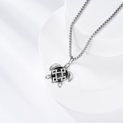 Animal Necklace 925 Sterling Silver Pendant Jewelry Gift for Women Animal Lover - style: Turtle