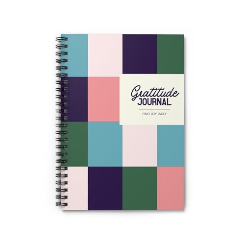 Spiral Gratitude Journal | Matte Geometric Notebook C