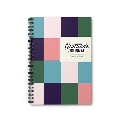 Spiral Gratitude Journal | Matte Geometric Notebook C