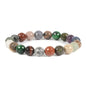 Justinstones Gemstone Crystals Chakra Beads Bracelet Crystal Healing 10mm Round Stretchable Bracelet for Her Gift - color: Faceted Mixed Multicolor Gemstone