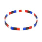 Summer Candy Colors Tila Flat Seed Beads Stretch Strand Bracelet for Women- Trendy Unique Friendship Handmade Mixed Colorful Square Beaded Link Bracelets Stackable Jewelry Gifts - color: 0054A