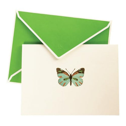 Graphique La Petite Presse Butterfly Boxed Notes | Blank Note Cards with Envelopes | 10 Count All Occasion Greeting Set | 5.25 x 3.8 Inches | High Quality Thick Paper Stationery with Unique Design - color: Butterfly