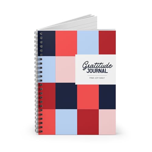 Spiral Gratitude Journal | Matte Geometric Notebook H