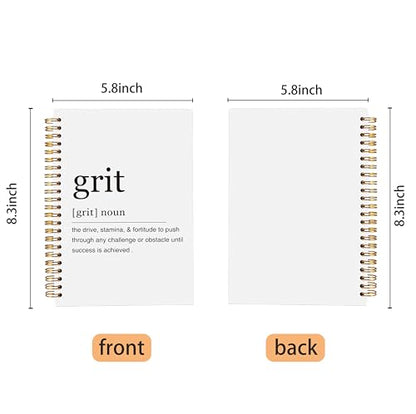 Inspirational Spiral Notebook,Inspirational Journal,Inspirational Journal for Women Men Writing,Grit Spiral Notebook 8.3×5.5 Inch - color: 6-explanation-notebook