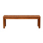 Amazonia Aster Backless Patio Eucalyptus Wood | Ideal for Outdoors and Indoors, 53", Brown Bench